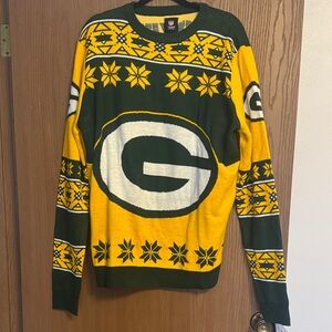 NFL Green Bay Packers Festive Crewneck Sweater - Green and Yellow